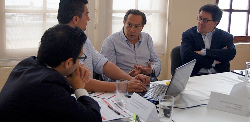 Reunión de los asociados a la Corporación de Universidades del Centro de Bogotá.