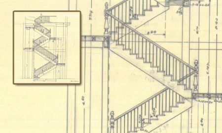 Detalle de la estructura de la cubierta según proyecto original, 1924 (archivo Oficina de Construcciones de Cementos Samper).