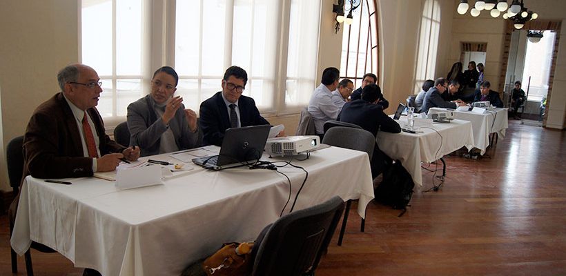 Reunión de los asociados a la Corporación de Universidades del Centro de Bogotá.